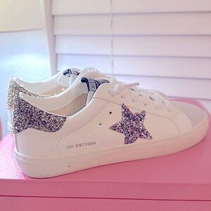 Brand new white leather, suede and sequined Vintage Havanas!